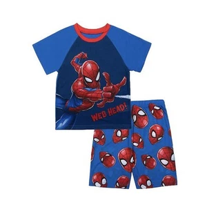 Boys Marvel Spider-Man 2 Piece Pajama Set Size 8 Multicolor NWT - Picture 1 of 5