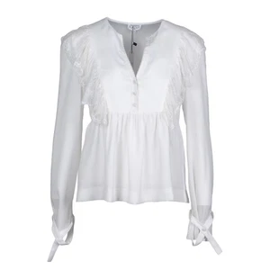 Claudie Pierlot Women's Blouse Size 38 FR / M V-Neck 17B1E18 - Picture 1 of 8