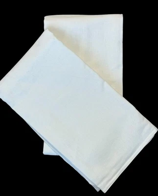 Dapu Pillowcases Set of 2 King Size French Linen & Cotton Blend Ivory Shams New - Image 1 of 4