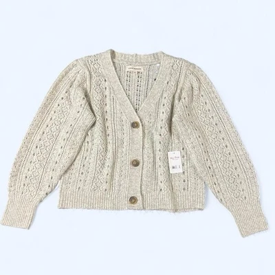 Nuevo Cárdigan Tejido Suéter Grande Boho Nuevo con Etiquetas Suerte Clásico Acogedor Capas Básico Foto 1 de 4