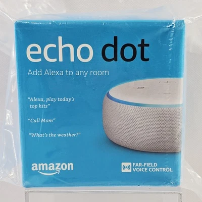 Amazon Echo Dot (3rd Gen) Smart Speaker in White/Sandstone NEW Factory Sealed - Image 1 of 4