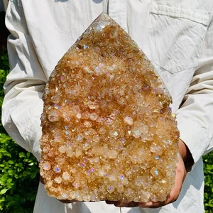 7.17LB Natural Electroplate Cluster Quartz Mineral Specimen Energy healing - Picture 1 of 9