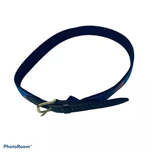 Vineyard Vines Men's Buckle Belt Light Blue American Flag Size 30 - Picture 1 of 4