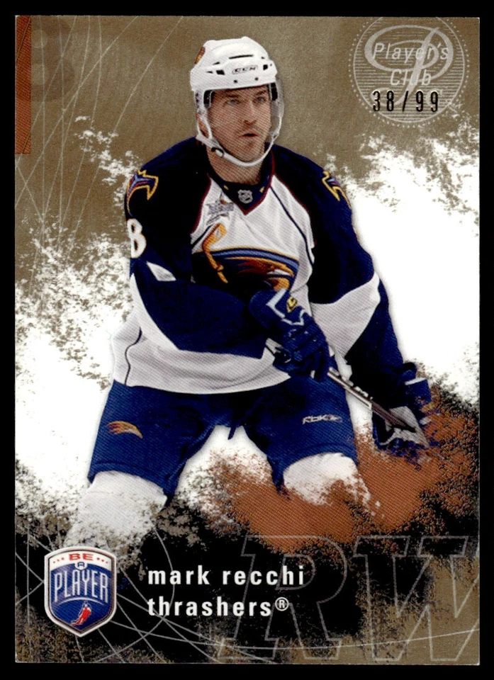 2007-08 Upper Deck Be a Player GOLD Mark Recchi 38/99 Atlanta Thrashers #12 - Image 1 of 2