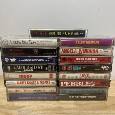 Lot Of 17 Vintage Cassette Tapes Hip Hop Rap R&B Funk Good Condition Foto 1 de 4