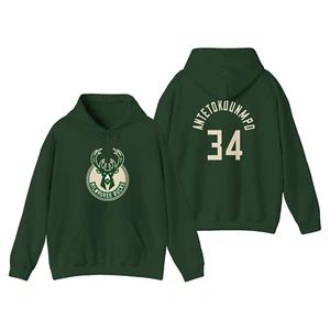 NBA - Sudadera con capucha unisex Giannis Antetokounmpo 34 edición con logotipo - Milwaukee Bucks - Imagen 1 de 7