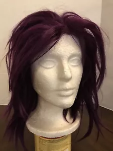 Peluca de pico corto púrpura oscuro disfraz cosplay frente de encaje - Imagen 1 de 3
