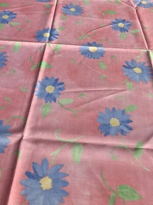 Tablecloth Square 52 x 52 Vintage Pink Spring Summer Flowers Colorful Floral - Image 1 of 4