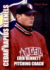 2004 Cedar Rapids Kernels Perfect Game USA #29 Erik Bennett Pitching Coach Card