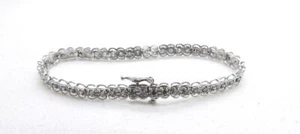 1.00 Carat Diamond Tennis Bracelet 10K White Gold 7" inches long 6.5 Grams - Picture 1 of 7