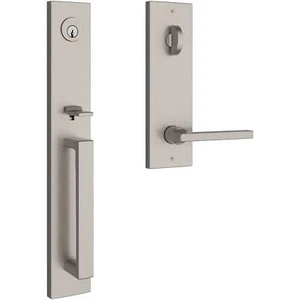 Baldwin Santa Cruz Placa Completa Único Cilindro Llave Entrada Manija Níquel Satinado - Imagen 1 de 4