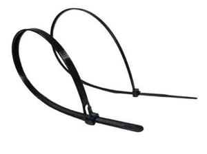 Bridas de cable liberables de nailon negro con cremallera fuertes 200 mm x 7,6 mm - Imagen 1 de 13