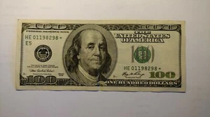 (1) ONE HUNDRED DOLLAR *STAR NOTE* BILL..$100.00...older style 2006 FRN. - Picture 1 of 4