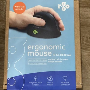 R-Go HE Ergonomic mouse, Medium (165-193mm), Left Handed, wireless, 500-1750dpi, - Picture 1 of 2
