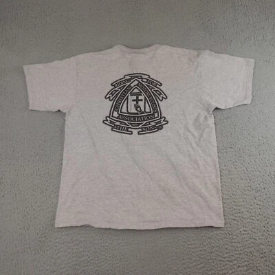 Винтажная мужская футболка Christian Motorcyclists Association большая серая Henley Jesus - Изображение 1 из 4