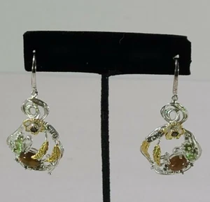 Women's Elegant Garnet Sterling silver with period and Garnet accects. 925 - Picture 1 of 5