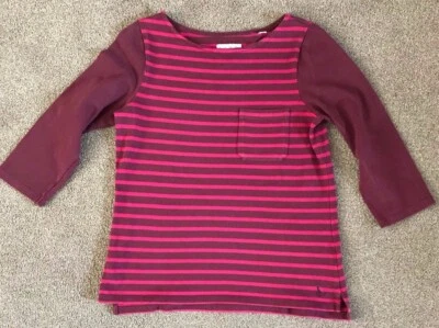 GORGEOUS JACK WILLS CHERRY STRIPE WOMANS TOP SHIRT UK 10  - Image 1 of 4