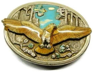 1981 The Flying Eagle No 7011 Chad Mfg Corp Aurora Co 80011 Vintage Belt Buckle - Picture 1 of 12