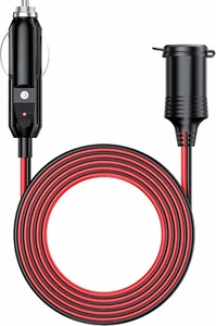 13 ft Car Cigarette Lighter Socket Extension Cord Cable Heavey Duty Adapter 12V - Picture 1 of 7