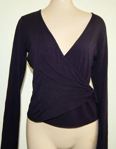 MAX STUDIO PURPLE KNOTTED SIDE LONG SLEEVE TOP size Small - Picture 1 of 11