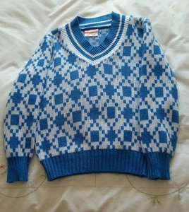 VINTAGE 1970s BOYS AGE 7/8 100% ACRYLIC JUMPER HEIGHT 122/128cm  - Picture 1 of 1