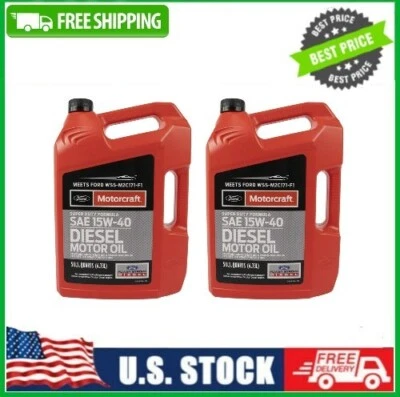 2 Pack Motorcraft Diesel Motor Oil, 15W-40 A premium quality motor oil, 5 quart - Image 1 of 4