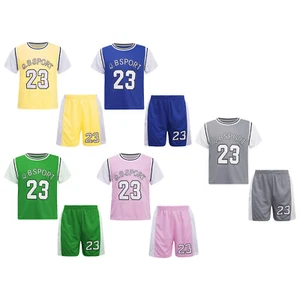 Kids Boys Suit Short Sleeve Set With Shorts Outfits Basketball Sportsuit Sport - Picture 1 of 48