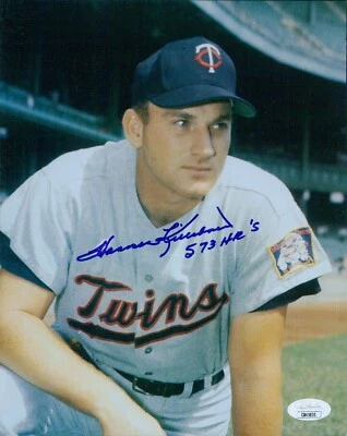 Harmon Killebrew Minnesota Twins Signed 8x10 Cardstock Photo JSA Authenticated - Image 1 of 2