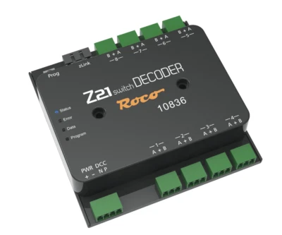 Roco 10836 Z21 DCC Switch DECODER for up to 8 switches or to 16 consumers NIB - Image 1 of 3