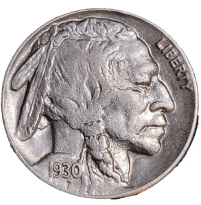 Uncirculated 1930-S San Francisco Mint Buffalo Nickel Cents USA 🇺🇸 - Picture 1 of 2