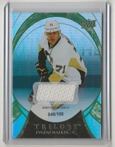 Maglia 15-16 2015-16 Upper Deck Trilogy verde arcobaleno #69 Evgeni Malkin 049/106 - Foto 1 di 1