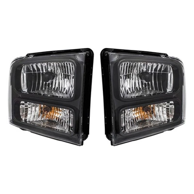 Fits 2005 Excursion Headlight w/ Black Bezel Set 6C3Z13008DB FO2502224 Foto 1 de 4