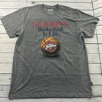 Slam St. John's Basketball Is Life Short Sleeve T Shirt Men's Large Gray - Image 1 of 4