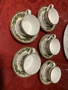 Five Cups And Saucers  Christmas Rose By Spode  - Picture 1 of 10