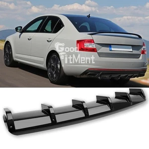 Per Skoda Octavia spoiler posteriore lucido labbro posteriore paraurti splitter diffusore posteriore - Foto 1 di 10