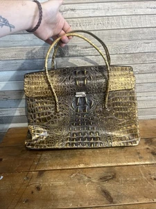 BOLSO DE MANO DE CUERO GENUINO DE DISEÑADOR ITALIANO GILDA TONELLI - Imagen 1 de 17