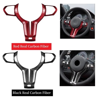 NUEVA cubierta interna roja del marco del volante de fibra de carbono para BMW M2 M3 M4 M5 Foto 1 de 4