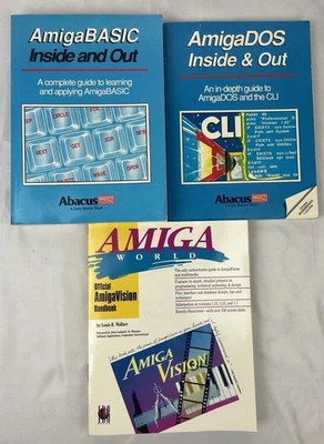 ABACUS AmigaBASIC & AmigaDOS Inside & Out #2, #8 Book Amiga World - Image 1 of 4