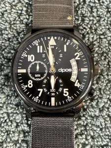 New Dpos by Spotalen Mens watch mesh band black dial - Picture 1 of 6
