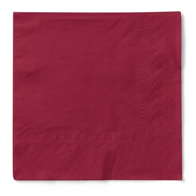 JET-PAPIER Uni Servietten bordeaux dunkelrot kardinal dark red 33 x 33 cm 3-lagig 20 Servie