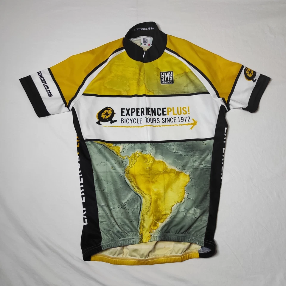 Chaqueta de Ciclismo Santini XL Amarilla Experience Plus Hecha en Italia S/S Foto 1 de 4