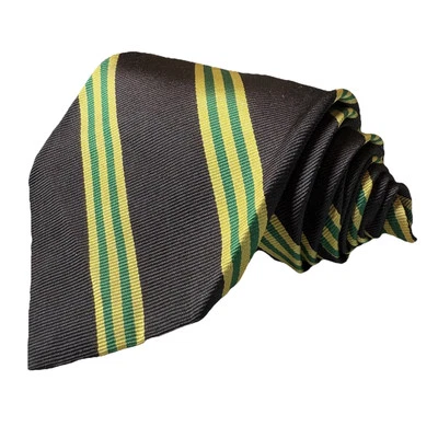 Corbata Brooks Brothers Vintage Repp Rayas Negras Hecha en EE. UU. 54” L 3,5” W Foto 1 de 4