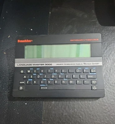TESTED Franklin Language Master 3000 Electronic Dictionary & Thesaurus LM-3000B - Image 1 of 3