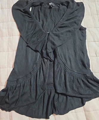 Cárdigan manga corta vintage y2k 00s 2000s tejido capricho fairycore negro mediano Foto 1 de 4