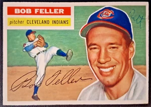 1956 Topps #200 Bob Feller Cleveland Indians HOF VG+ - Picture 1 of 3