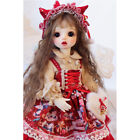 1/6 1/4 MDD 1/3 BJD Doll Clothes Lucky Cat Fortune Cat Red Dress Headwear Bag