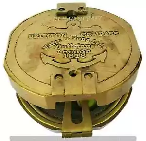 Antiker maritimer 3" Kompass bester Messing Brunton Vermessungskompass geologisches Geschenk - Bild 1 von 5