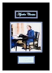 Agatha Christie Autograph Album Cut Museum Framd Ready to Display - Picture 1 of 3