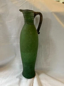 Scavo Glass Murano 1960s green Ewer. Pontil - Picture 1 of 9