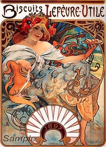 DE COLECCIÓN 1896 GALLETAS FRANCESAS PUBLICIDAD A4 PÓSTER IMPRESIÓN - Imagen 1 de 1